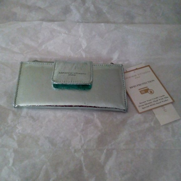 ADRIENNE VITTADINI Credit Card Wallet Mint Green - Picture 1 of 2